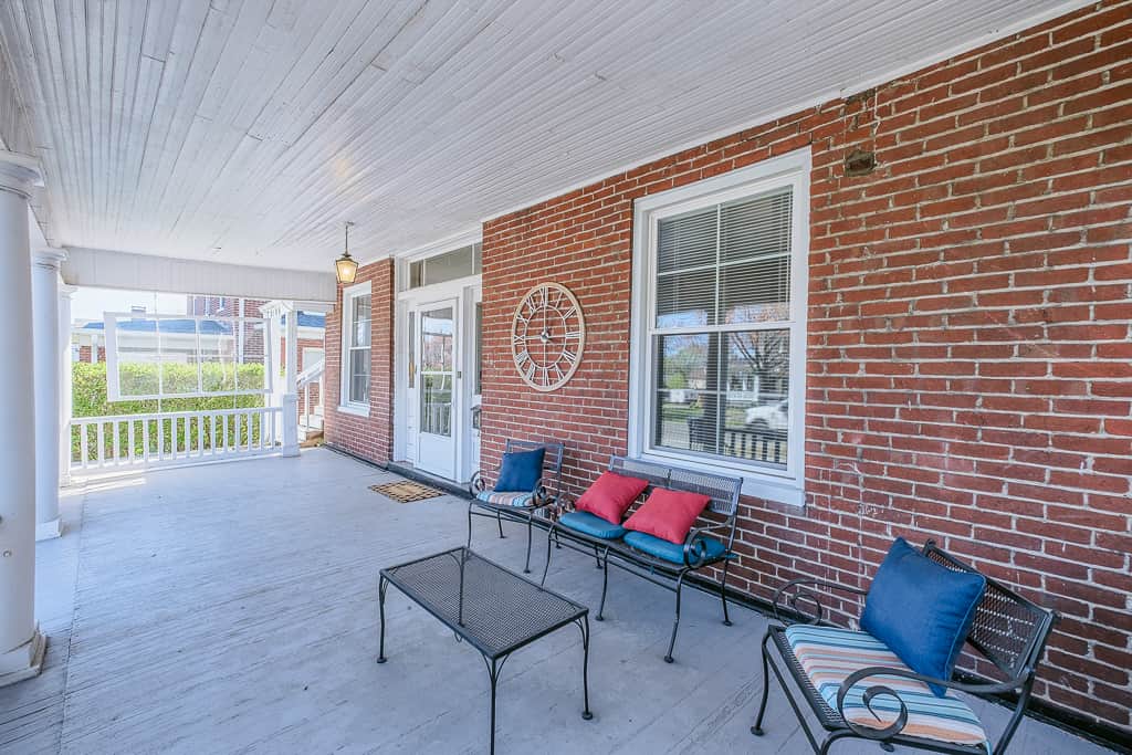 Front porch with outdoor seating Front porch with outdoor seating