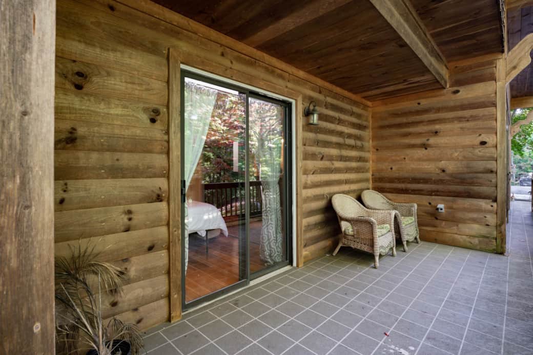 King Bedroom on main covered balcony.
