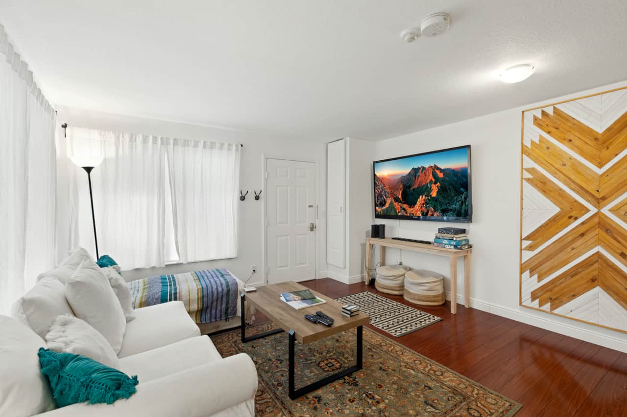 Living room w/ sleeper sofa