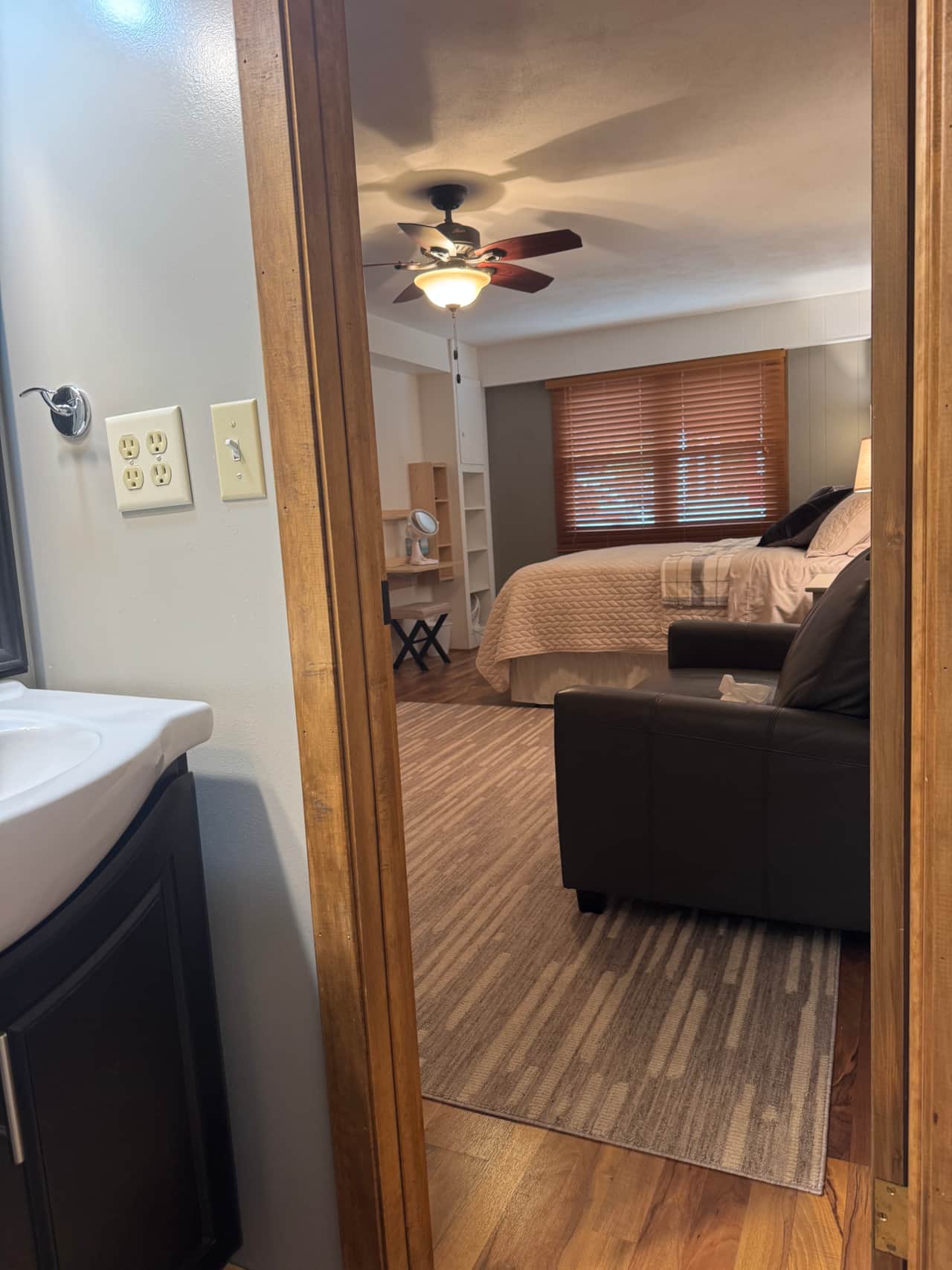 Half bath connected to a King bedroom