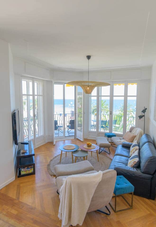Living Room with frontal sea view Living Room with frontal sea view