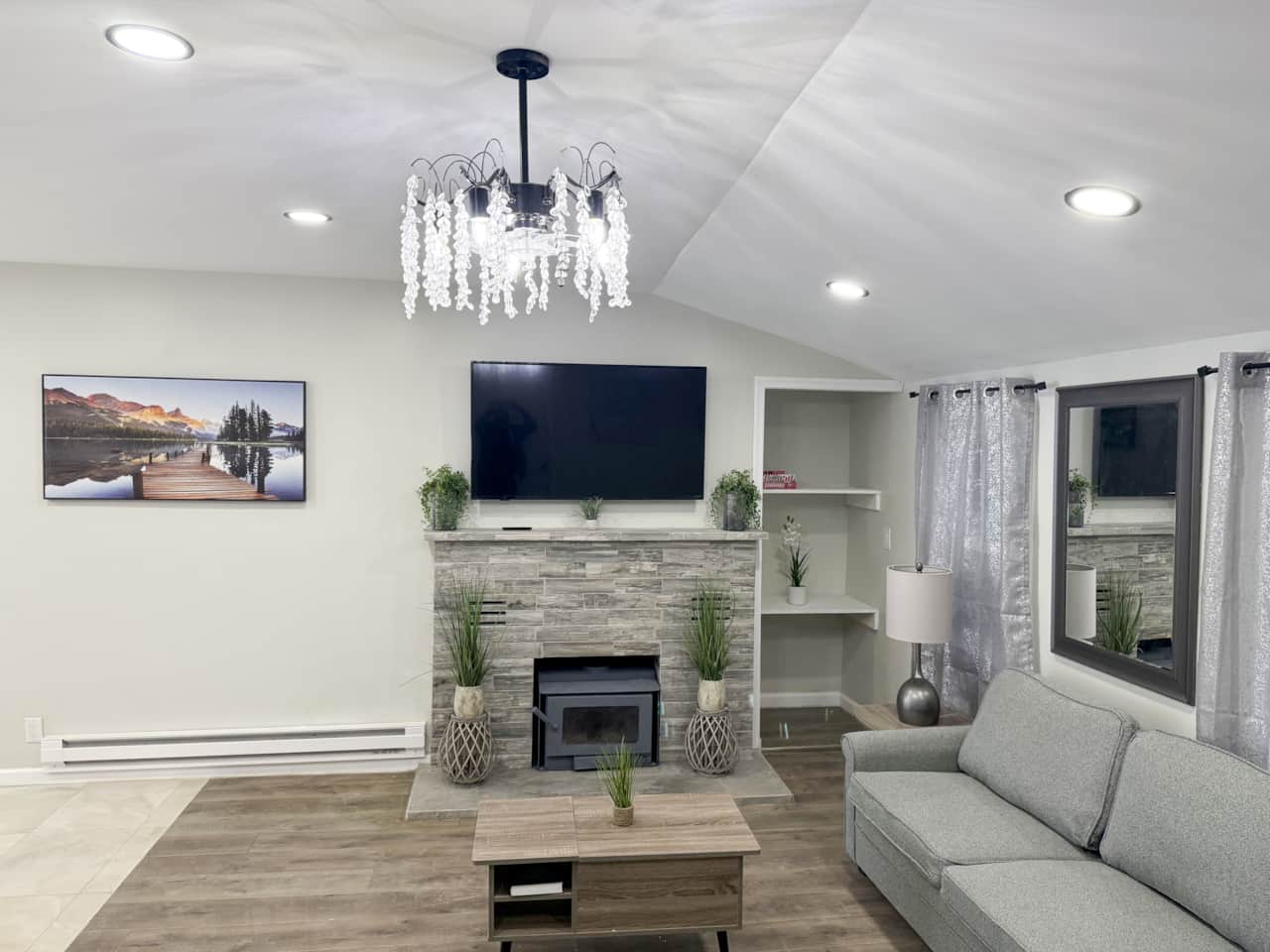 Living room with TV and sofa set