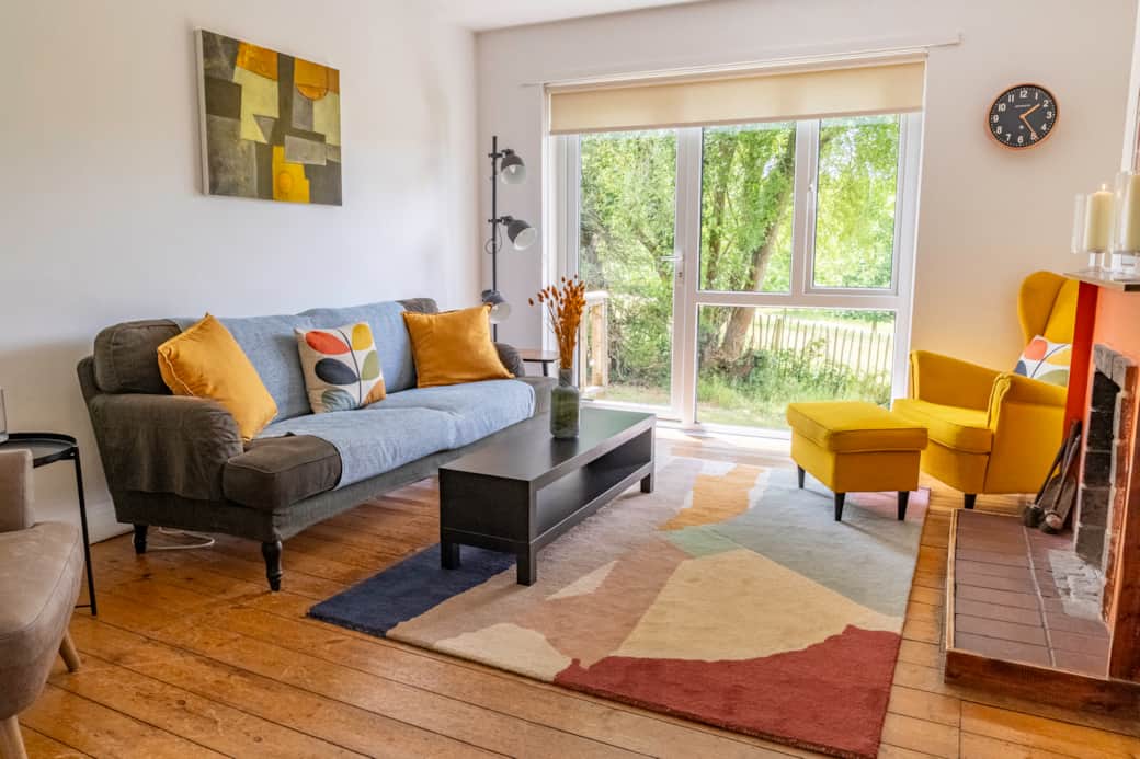 Living room with direct access to the side garden