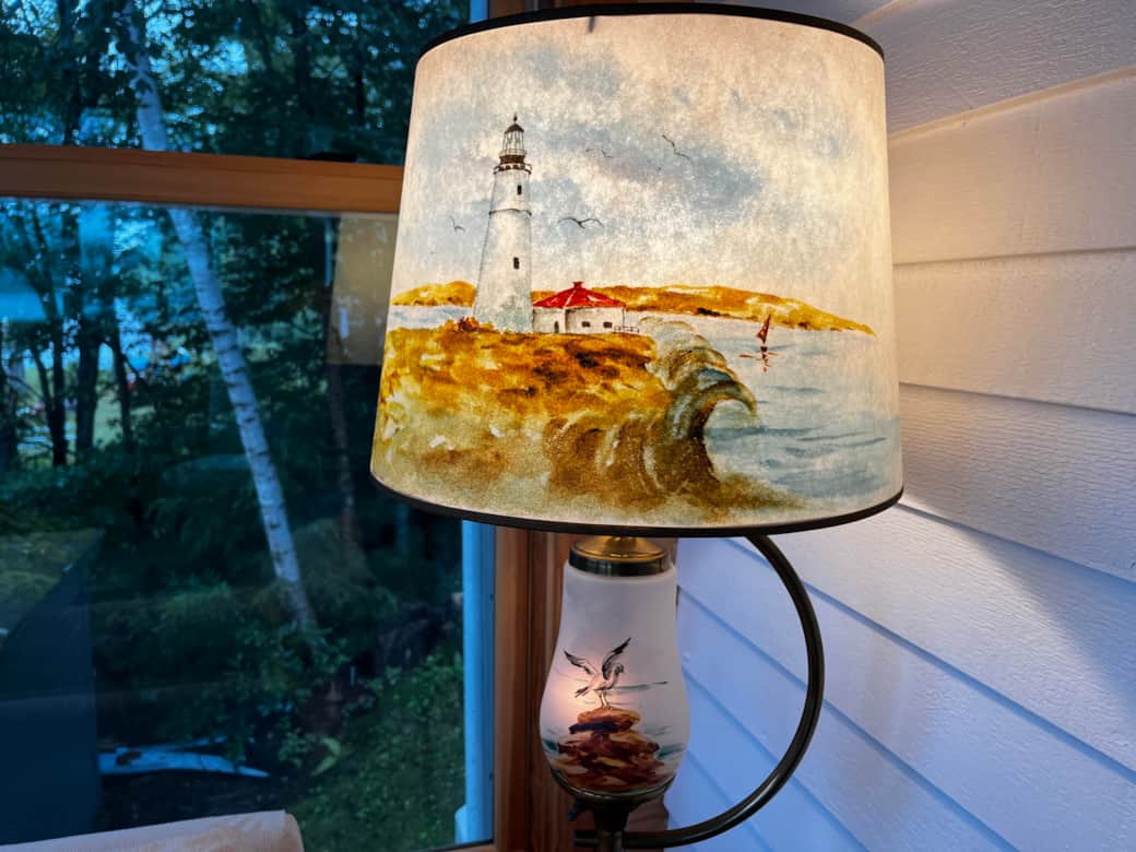 Antique lamps provide special touches.