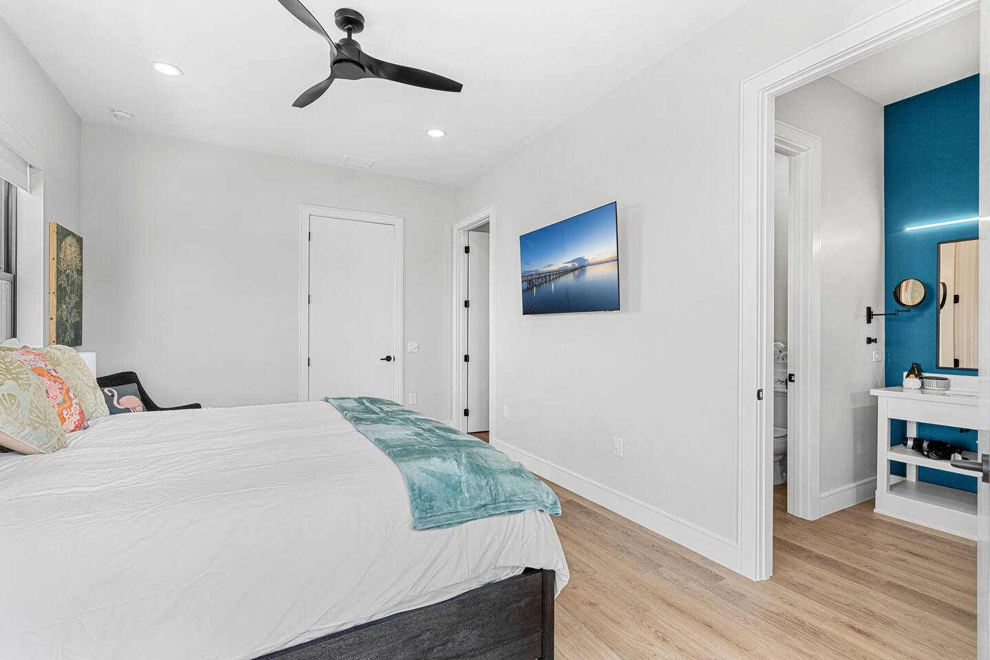 Rest easy in bedroom 1, with a king size bed, designed for comfort. .