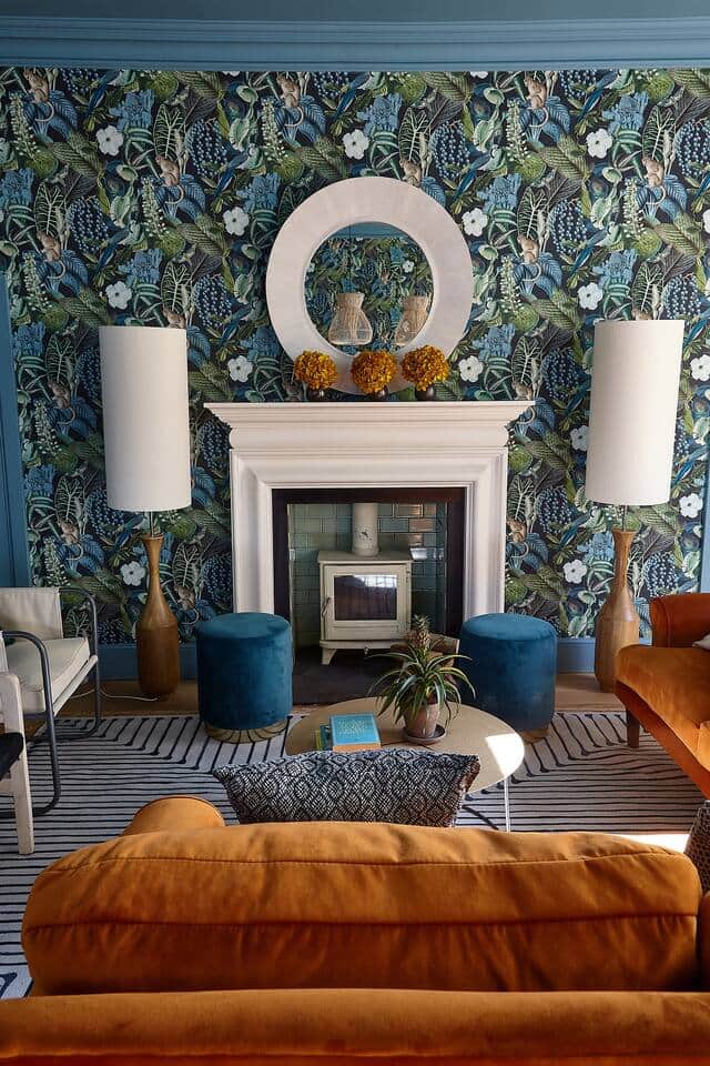 Cosy living area with wood burning stove Cosy living area with wood burning stove