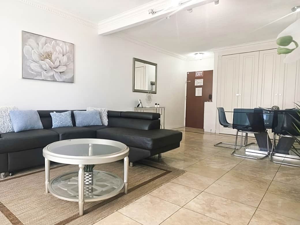 Living room and dining room