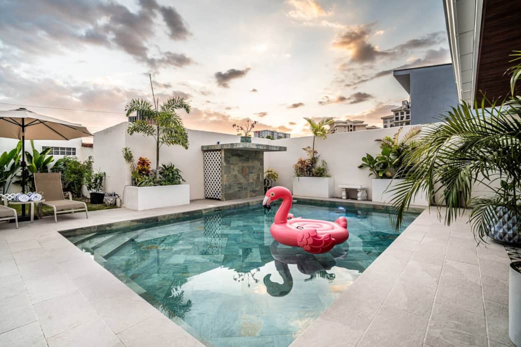 Backyard pool oasis Backyard pool oasis