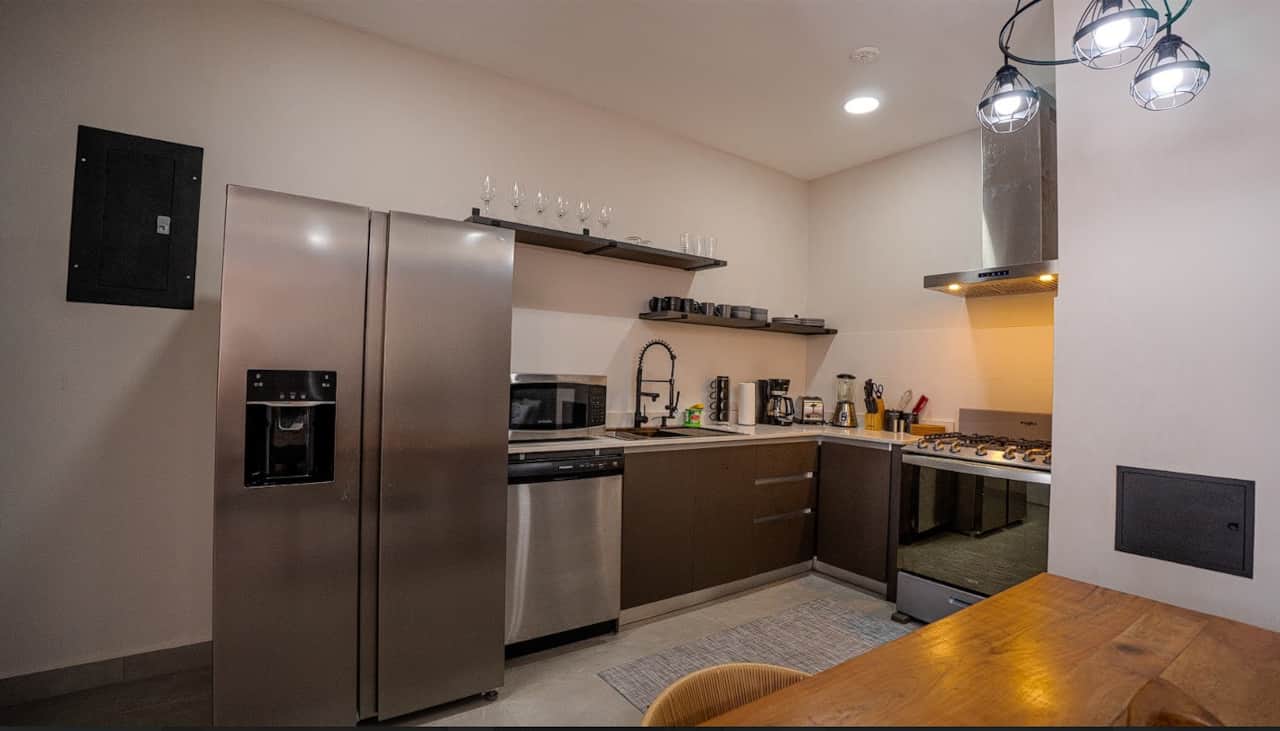 Cook with ease using premium stainless appliances in our off-grid accommodation in Panama.