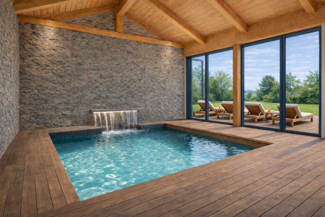 Future piscine/jacuzzi intérieur de 5x3 m