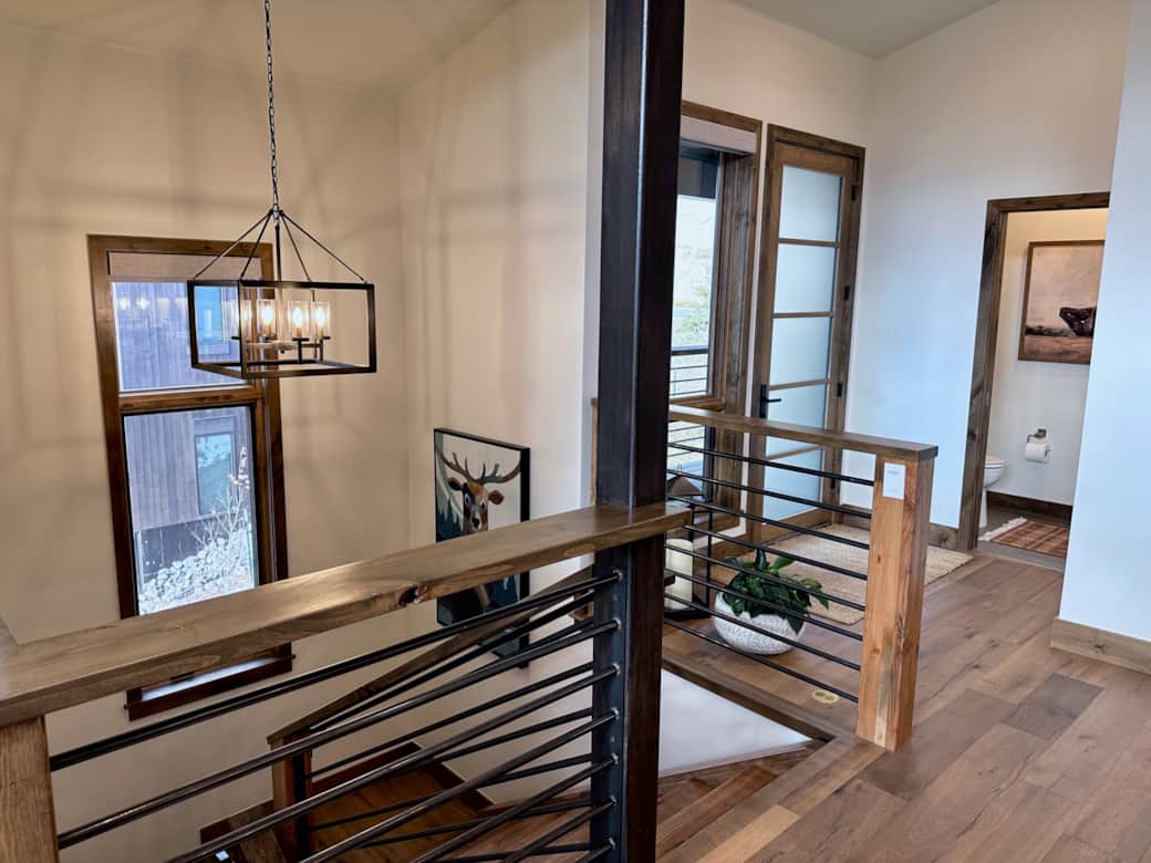 Front entrance | Stairs down to mid-level
