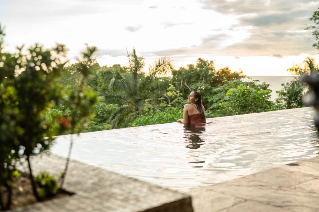 Luxury Swimming Pool Surrounded By Nature