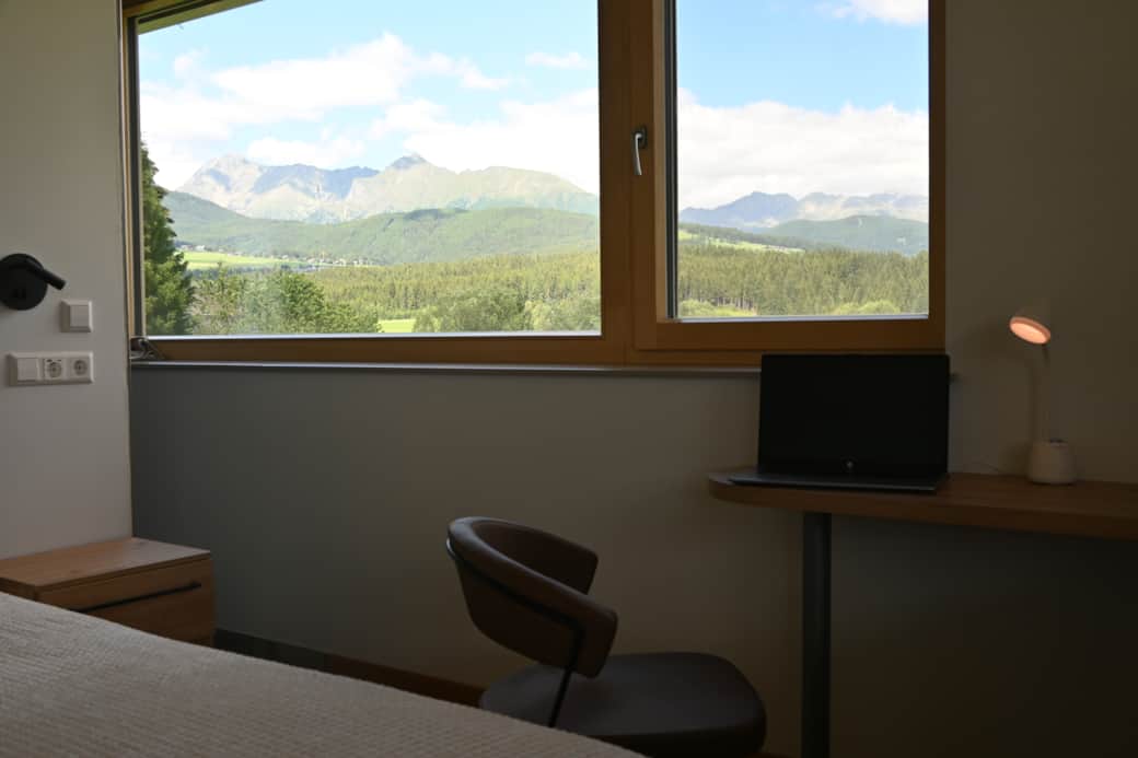 Workspace with mountain views