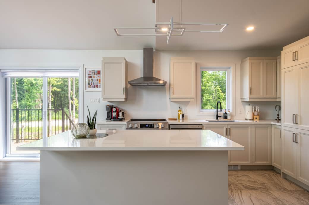 Kitchen with large central island Kitchen with large central island