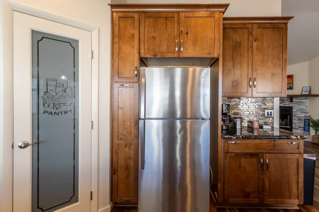 Kitchen facing the living room