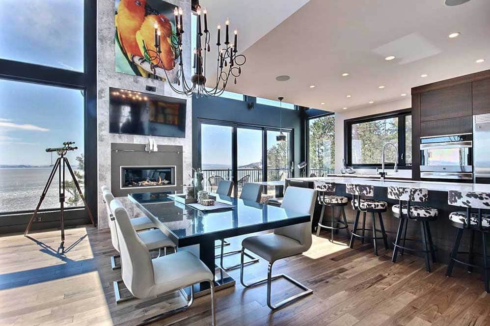 Dining room and kitchen Dining room and kitchen
