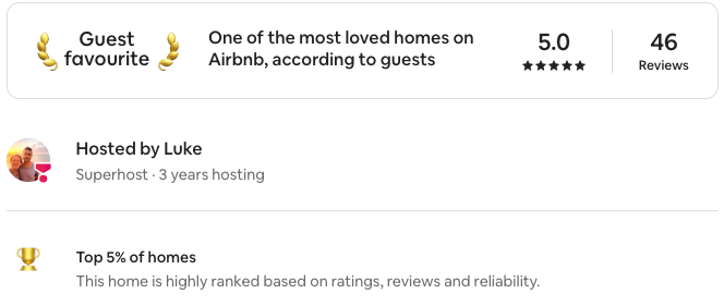 Airbnb Guest Favourite
