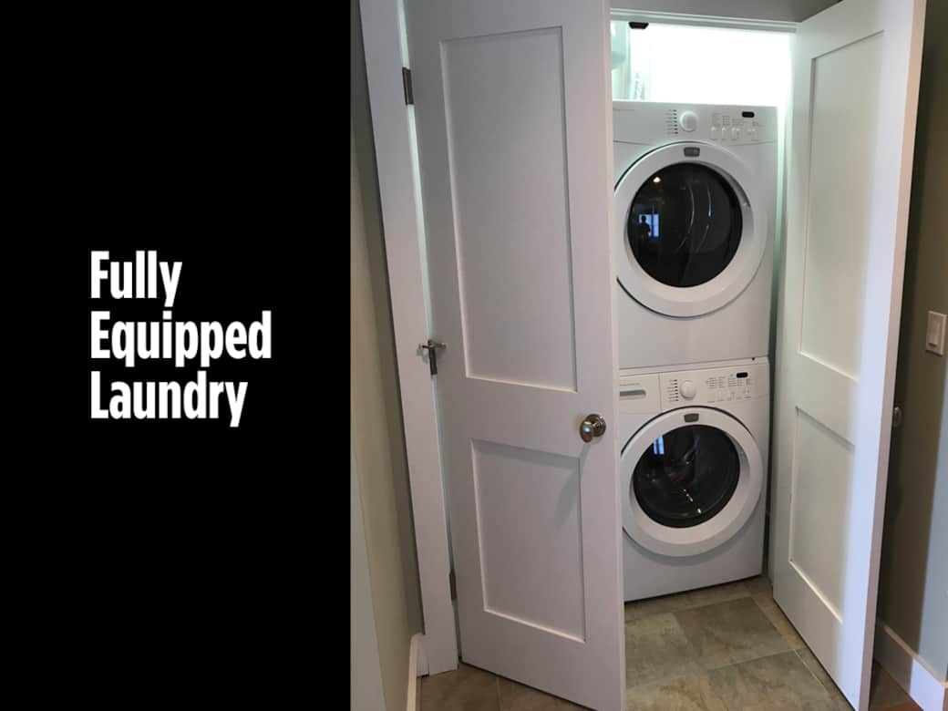 Fully equipped laundry facilities on-site