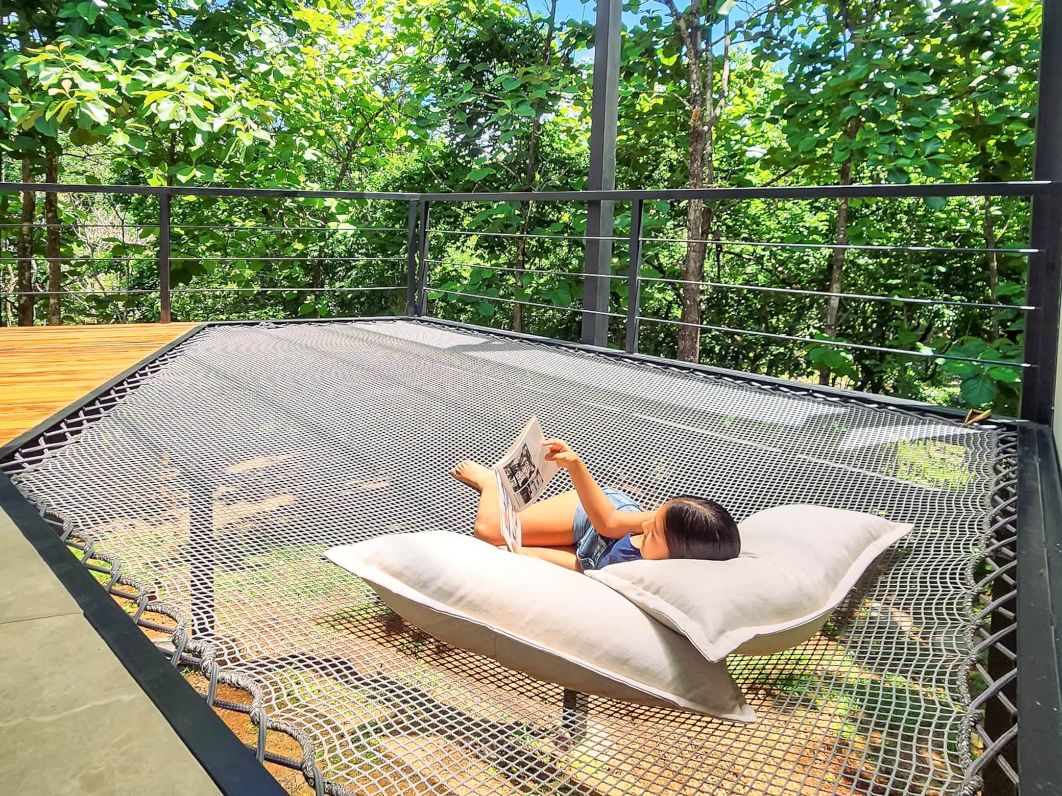 Jungle hammock terrace at Casa Aloha vacation home in Montezuma