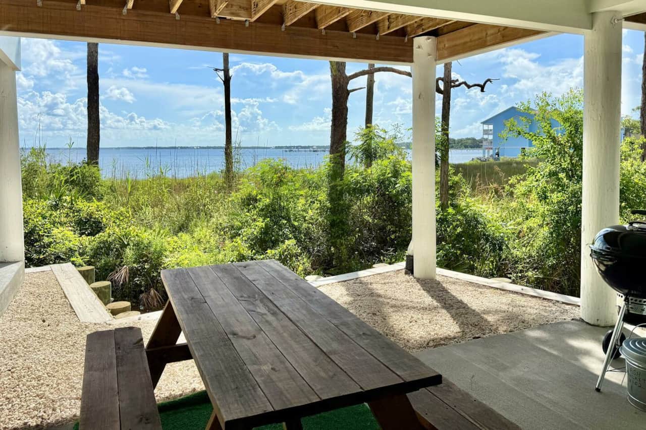 Great views from lower level, Blue Heron, Innerarity Point Townhomes