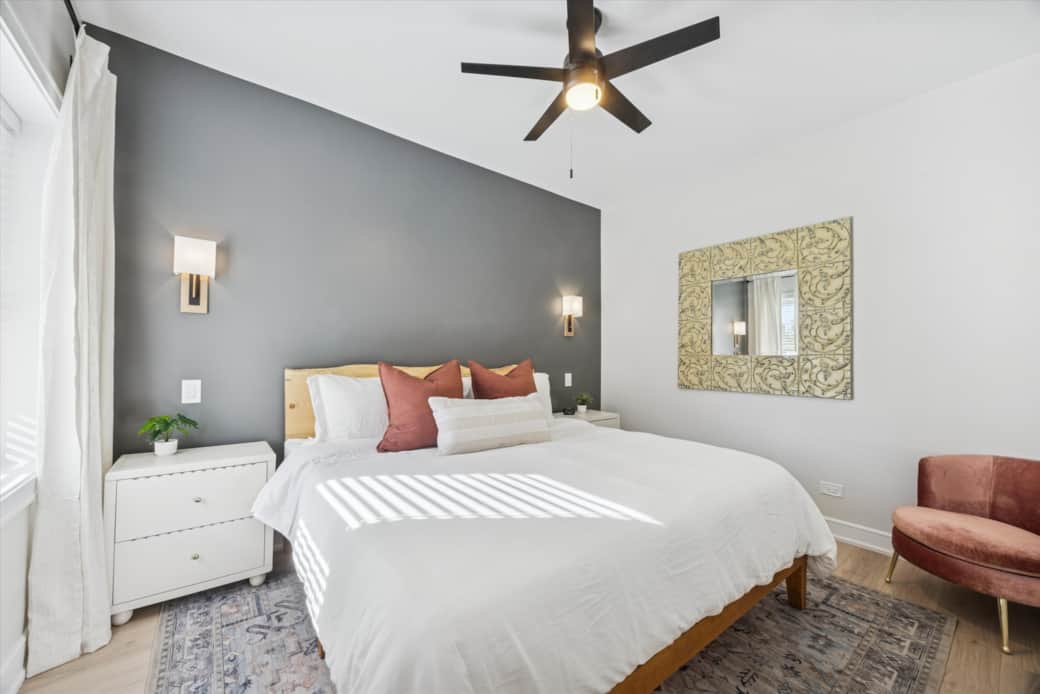 Main bedroom - King sized bed