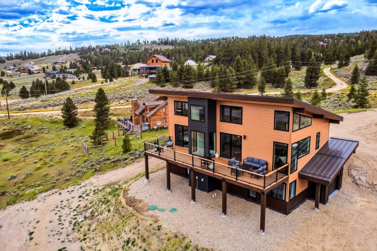 Exterior View - look at that deck! So many windows!!