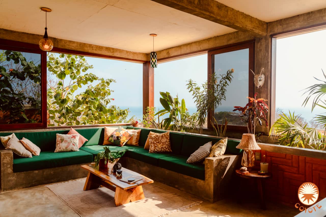 Golden-hour Pacific Ocean view from Casa Coyote