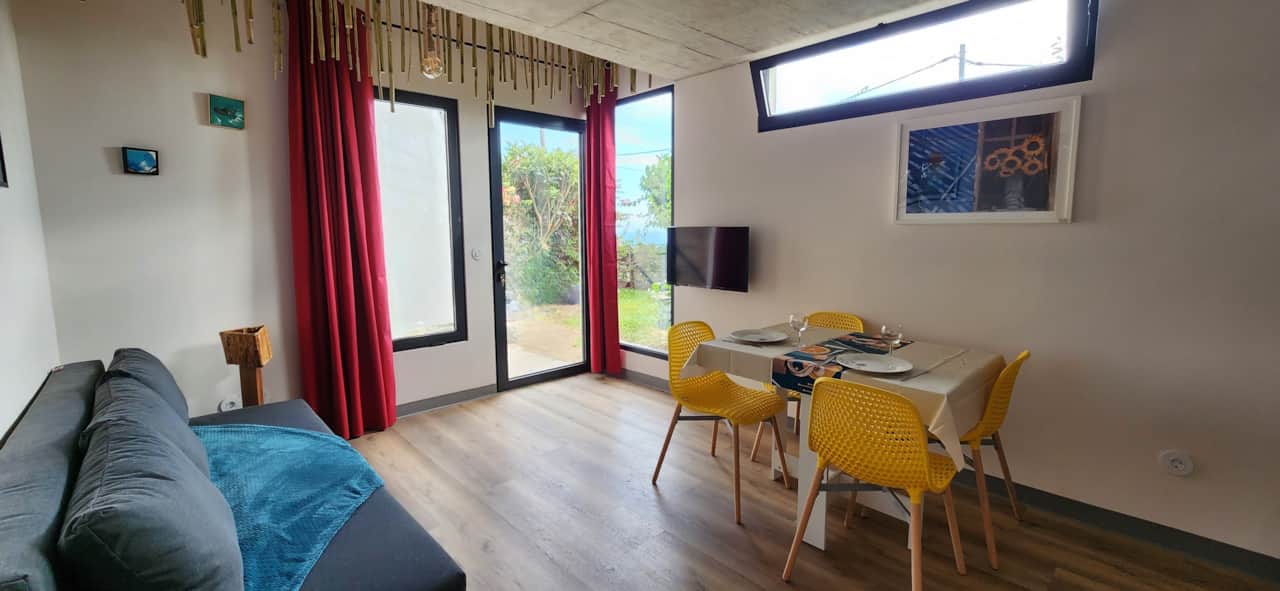 Floeca bright living room with garden view, modern design and relaxing space for your Madeira stay