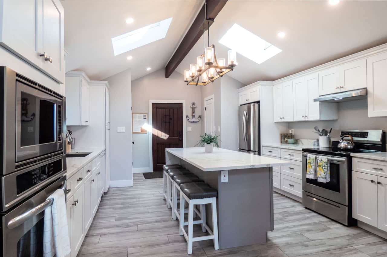 Induction Range and Large Refrigerator