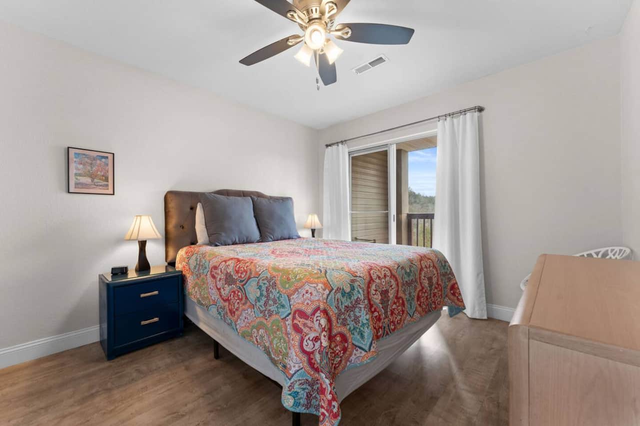 Primary bedroom, queen bed.