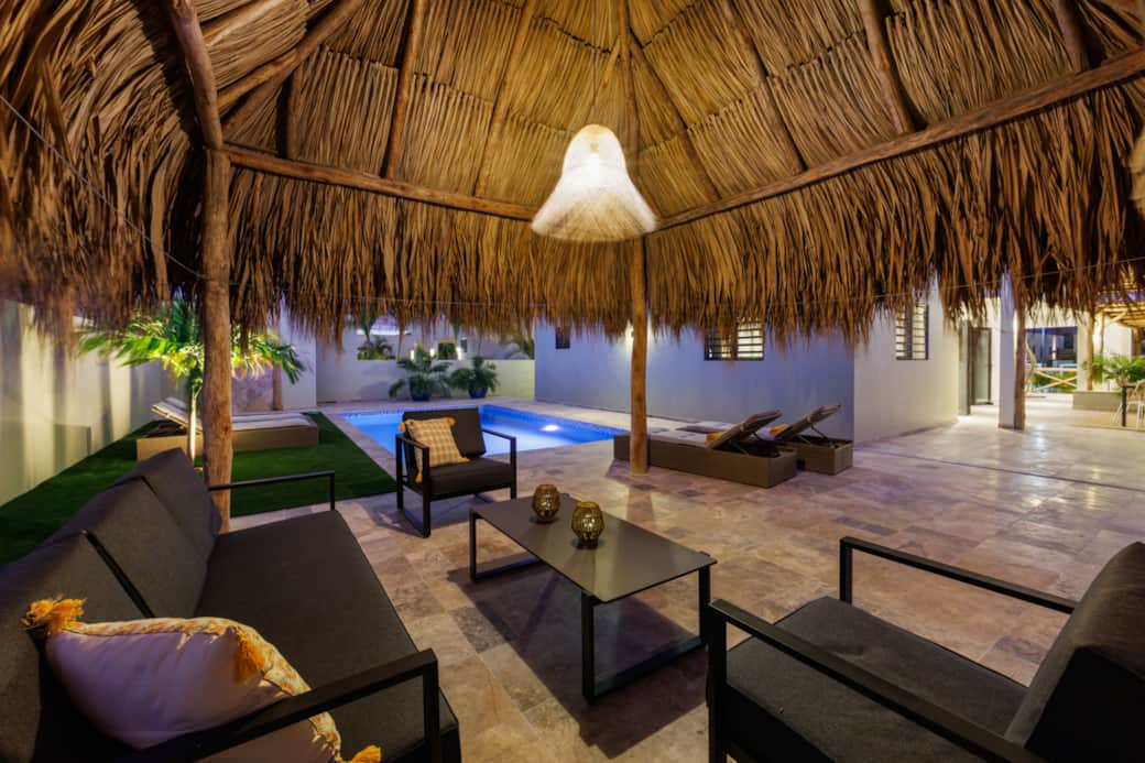 Lounge area in the evening
