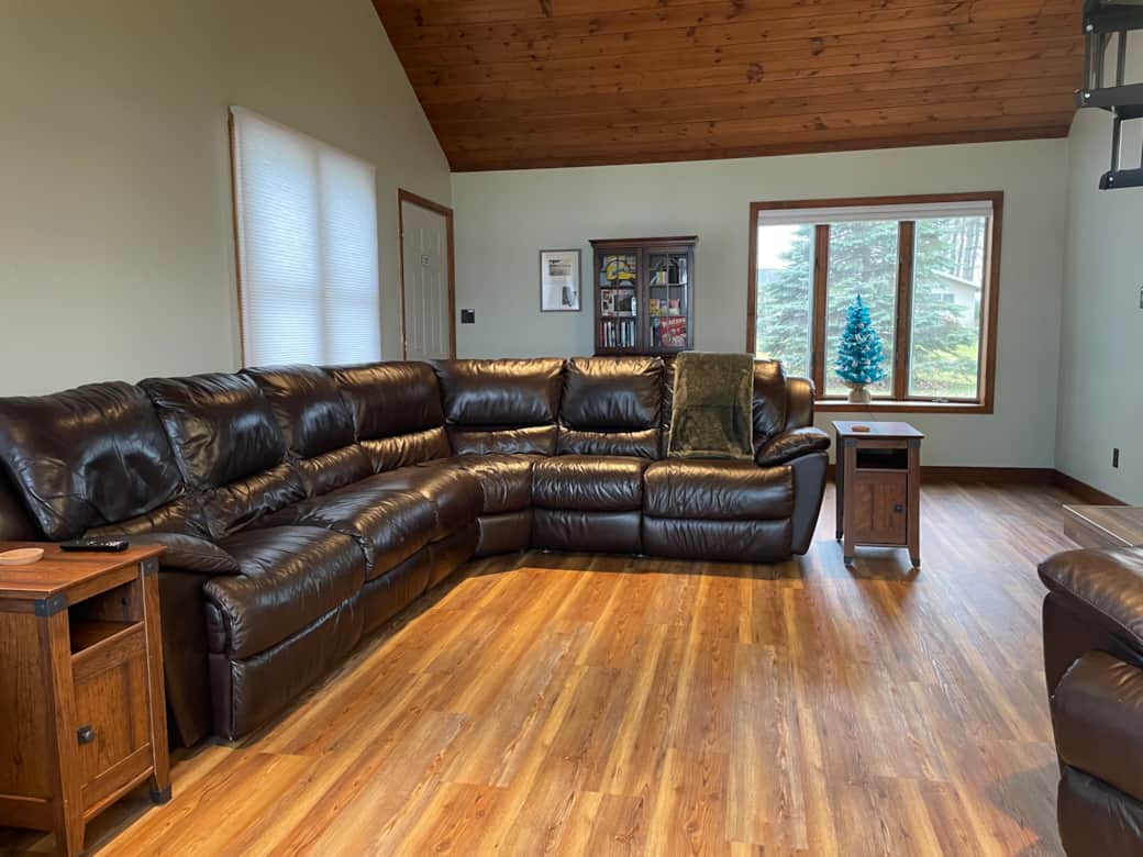 Living Room with Desk and Games