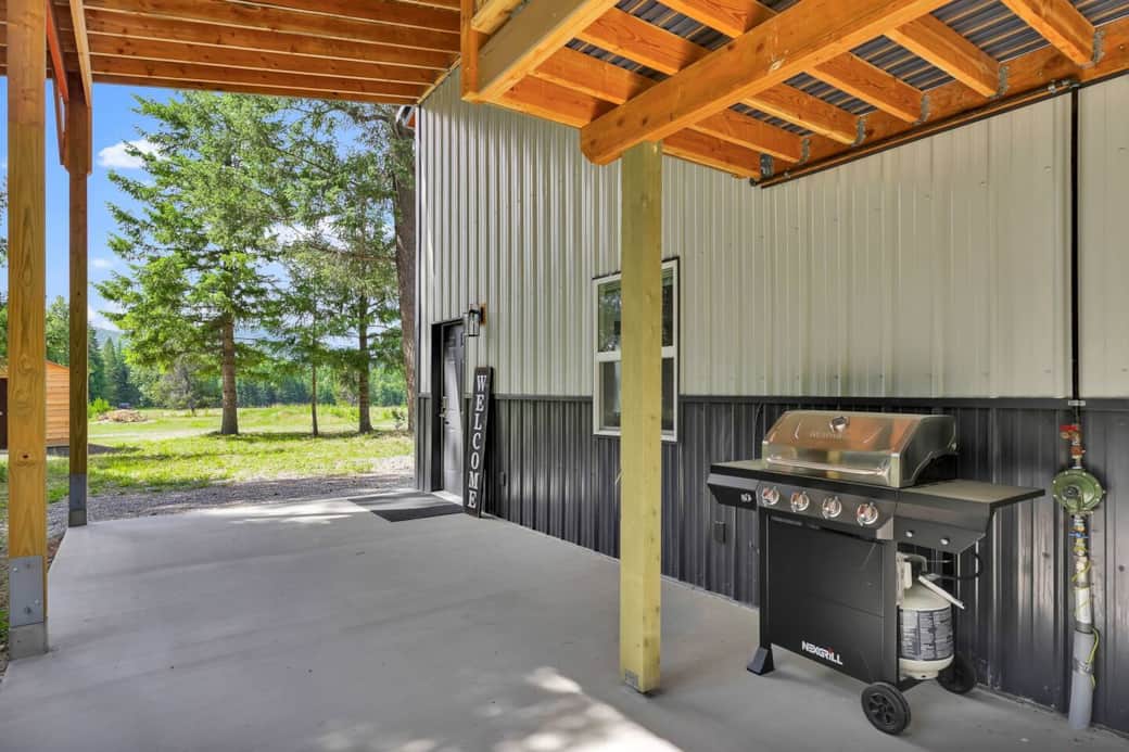 Front door and bbq Front door and bbq