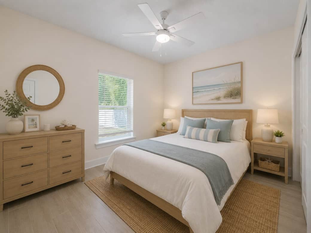 Second bedroom: queen sized bed.