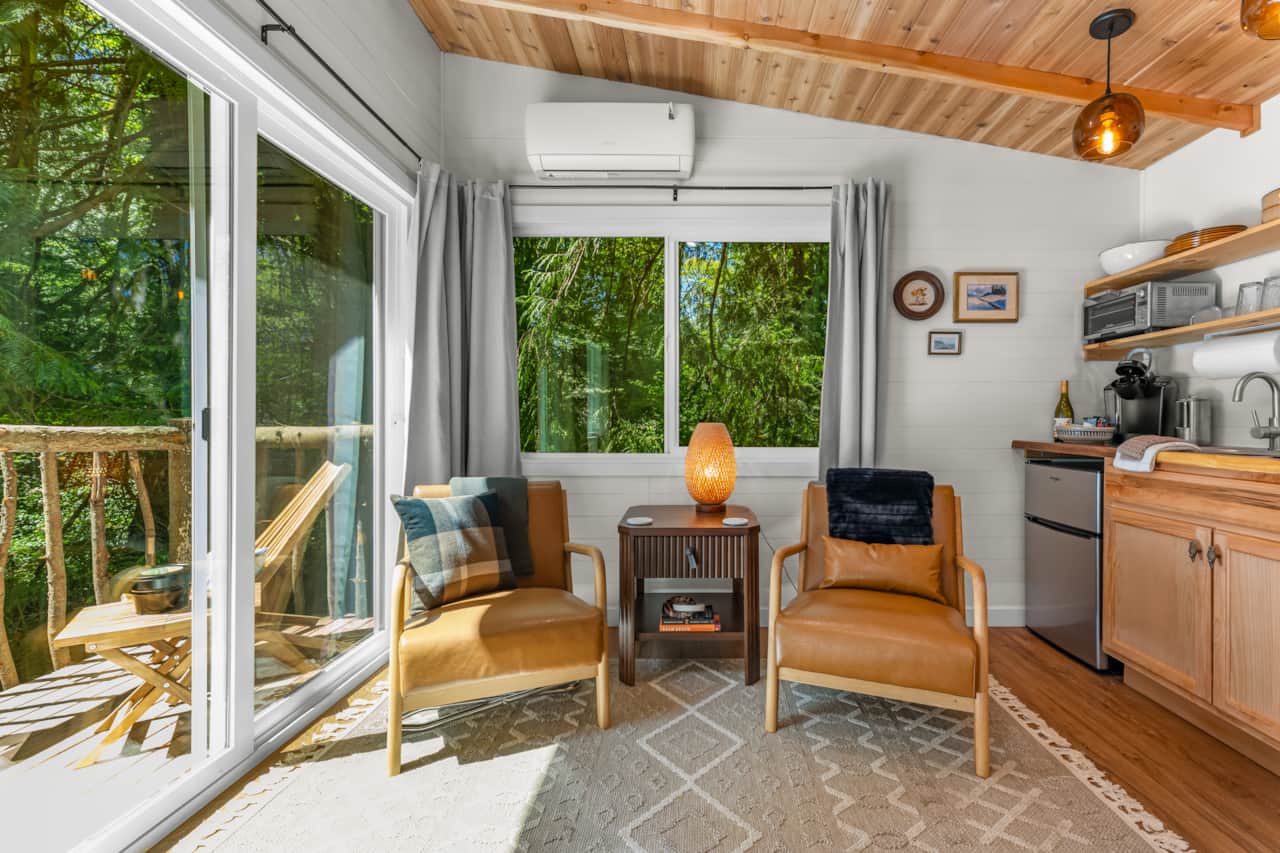 Open concept living space for relaxing