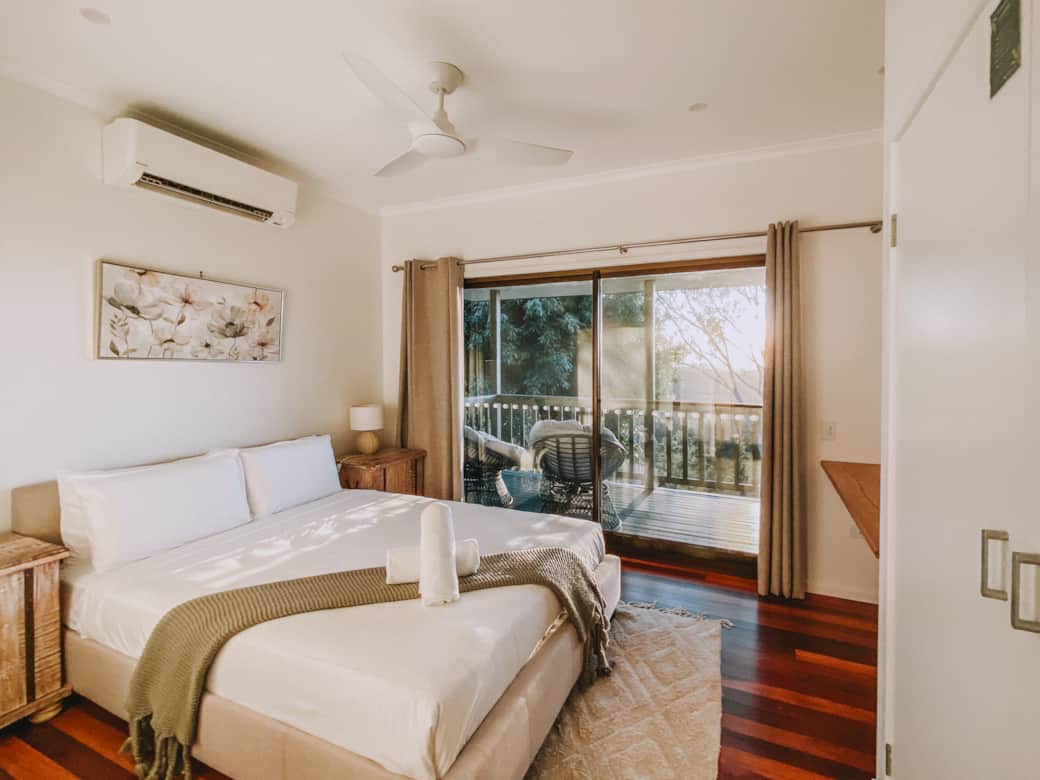 Queen Bed with luxurious hemp, bamboo and cotton linens