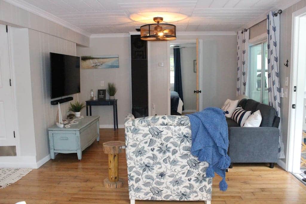 Side view of living room and Bedroom 1. 