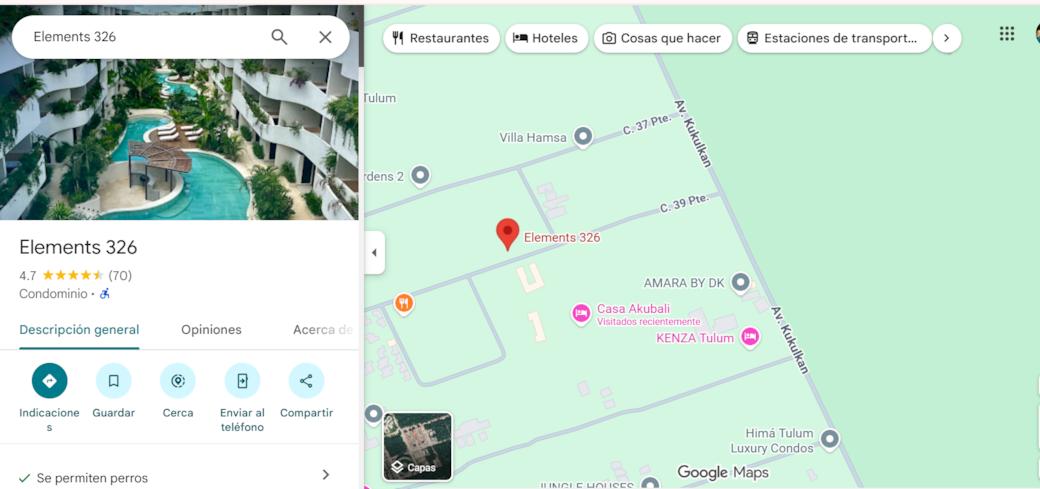Map of the property location