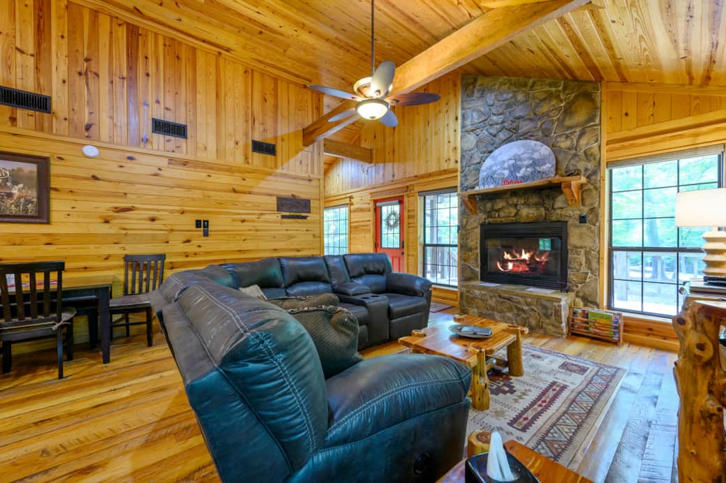 Showing fireplace