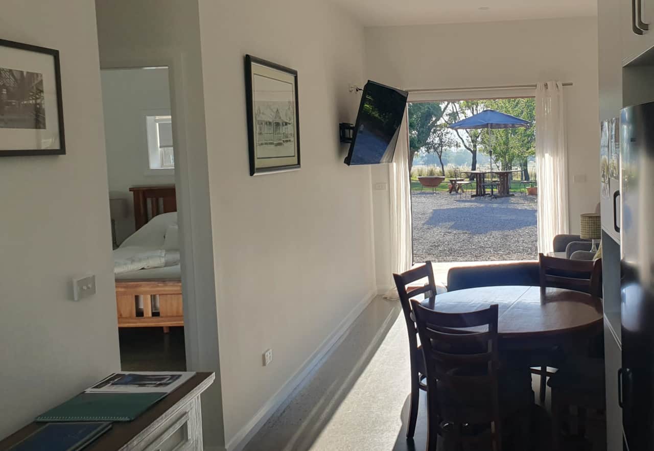 Looking out from the kitchen