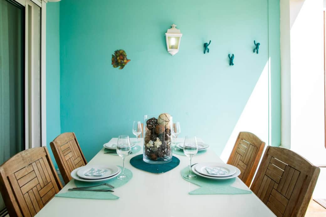 Dining area on the terrace Caribbean Riviera 7 