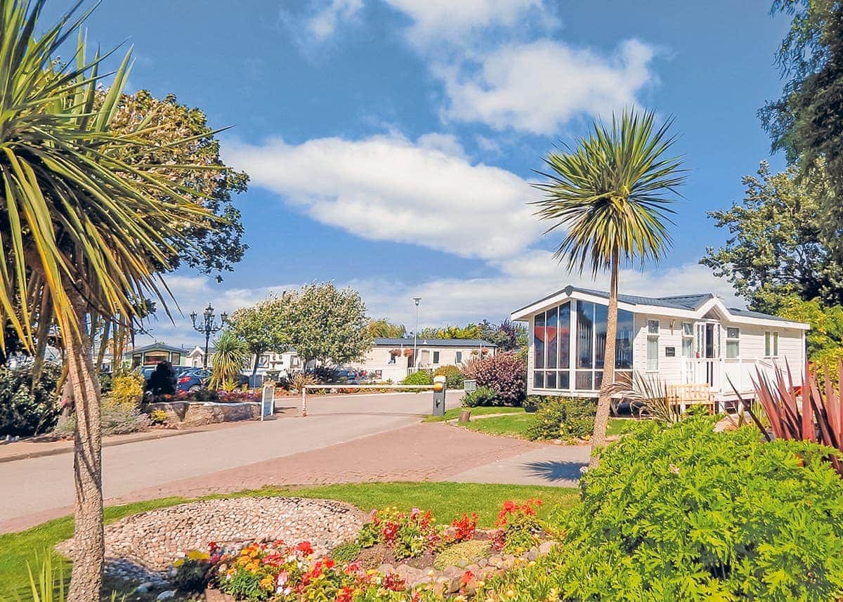 Landscaped caravan holiday park on the North Wales coast