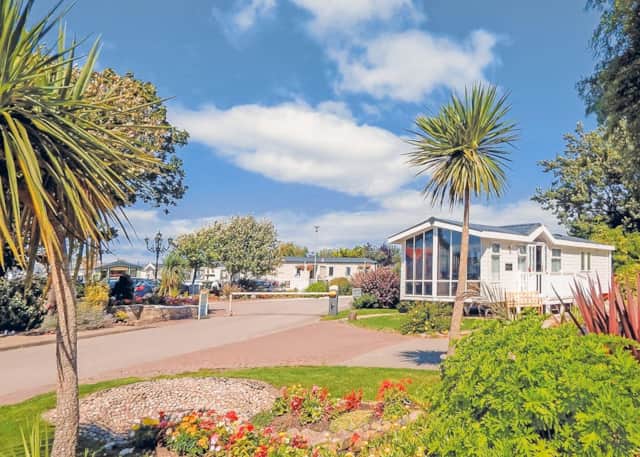 Caravans on a North Wales holiday park
