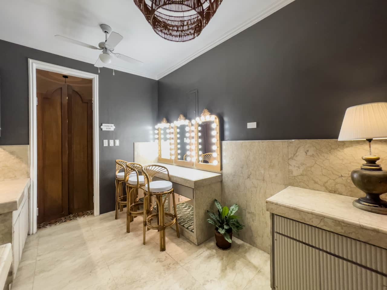 The Dressing Suite with makeup stations for your bridal party