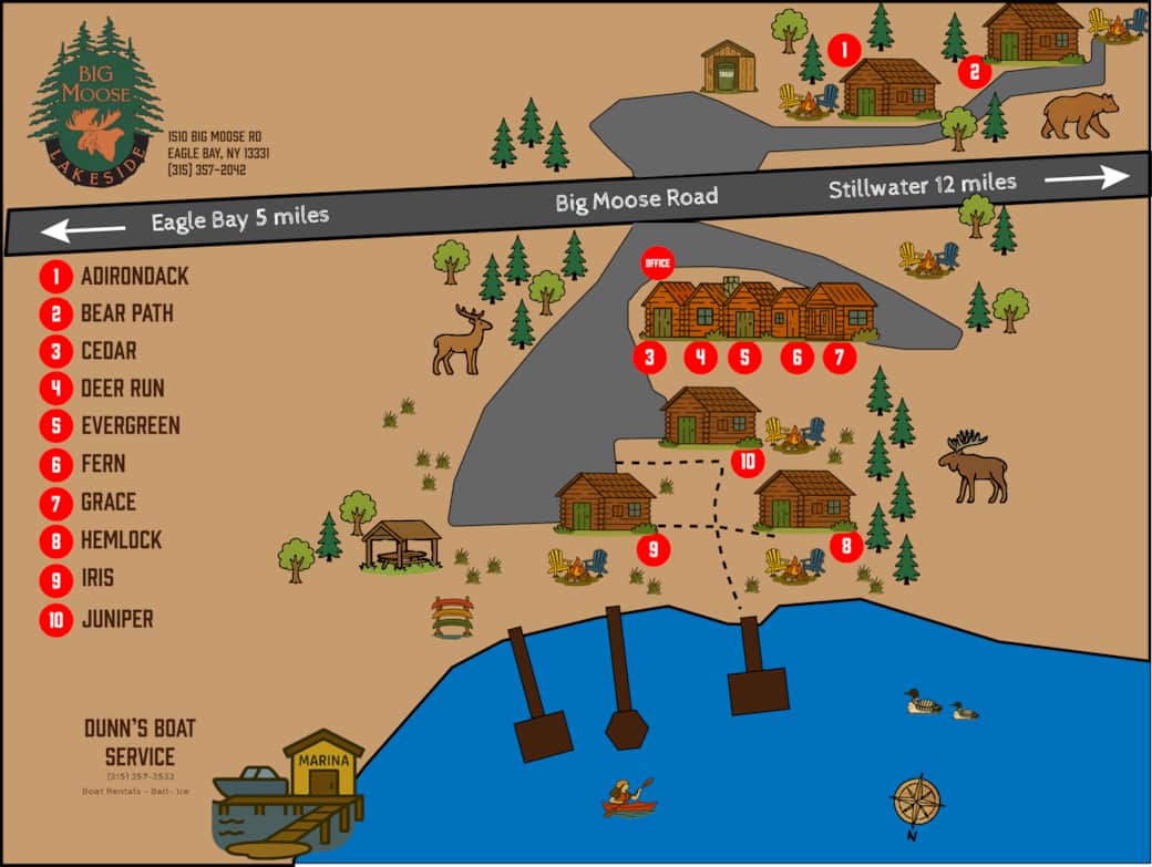 Big Moose Lakeside Property Map