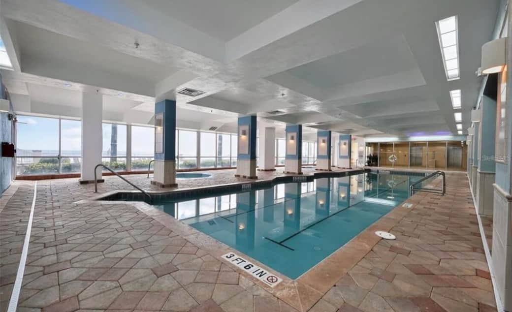 Dive into relaxation at our beautiful indoor pool. Whether you are looking to swim some laps, enjoy a soothing soak in the hot tub, or simply escape the midday sun, our climate-controlled pool area offers a luxurious and tranquil space. Dive into relaxation at our beautiful indoor pool. Whether you are looking to swim some laps, enjoy a soothing soak in the hot tub, or simply escape the midday sun, our climate-controlled pool area offers a luxurious and tranquil space.