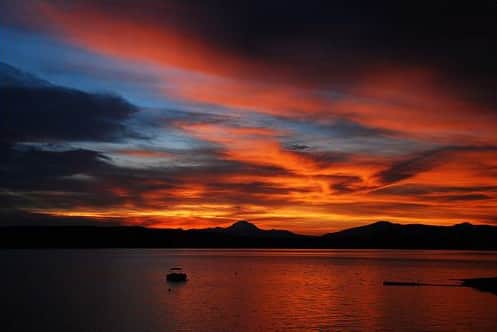 Sunset from the west shore