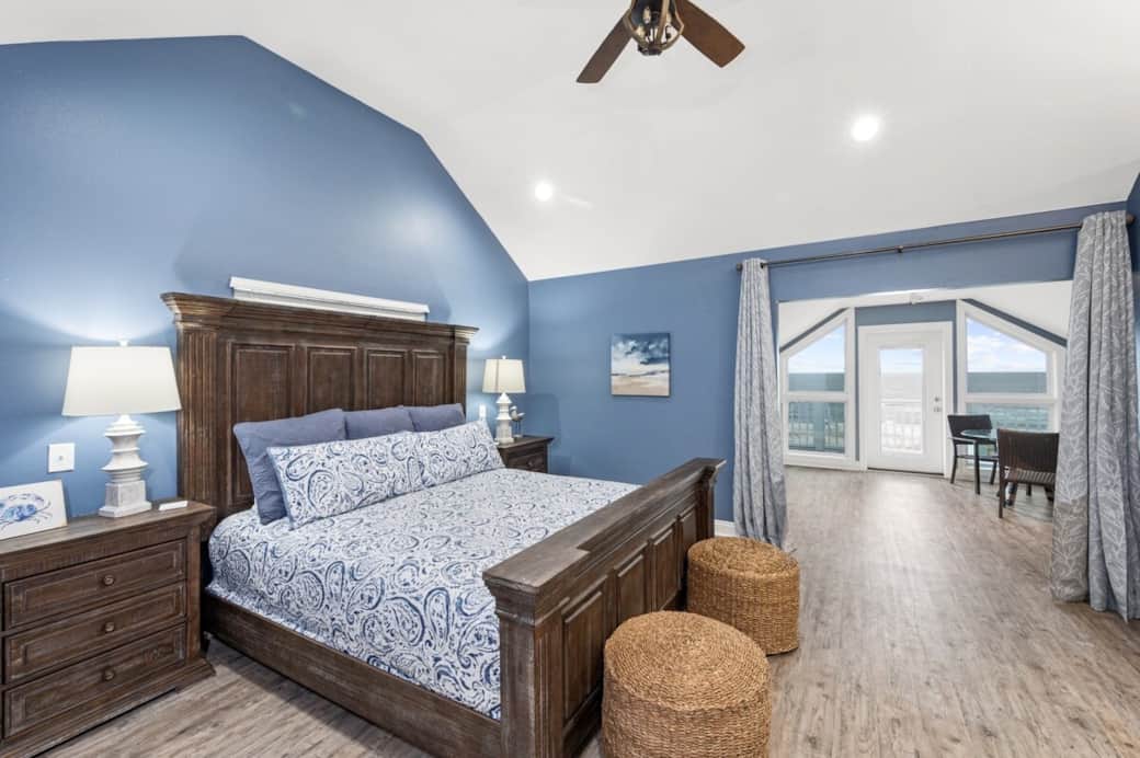 Master Bedroom Penthouse Suite with breakfast room and private balcony.  You will feel like royalty here and you will not want to leave.  We have had snow birds rent the whole house for months just to enjoy how amazing this room feels.  