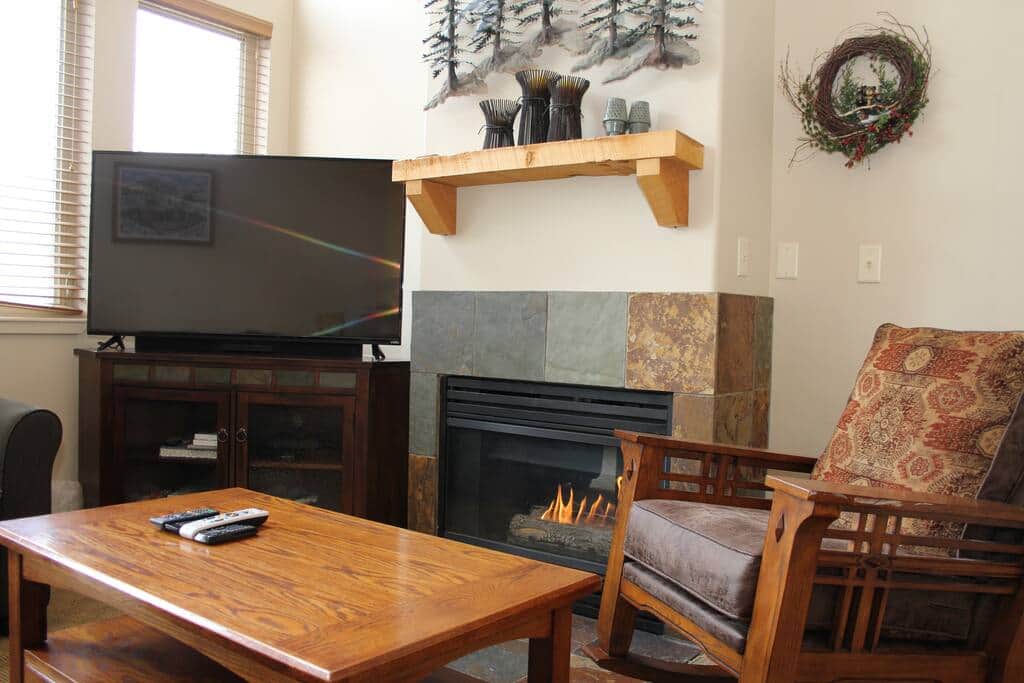 Sit around the fireplace and relax!