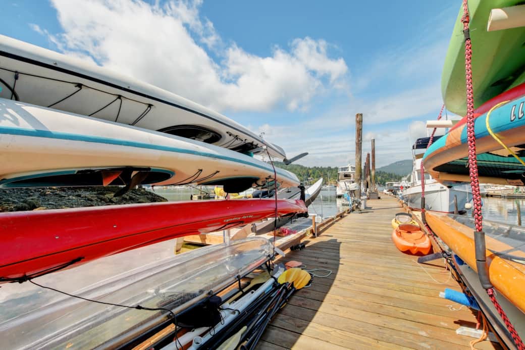 Kayaks, Paddleboards, Transparent Kayak, fishing gear and more included.